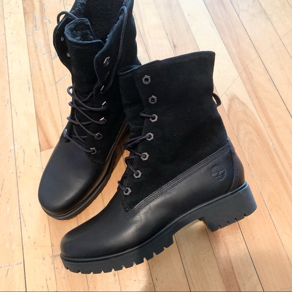 TIMBERLAND Jayne Teddy Fleece Fold Down Ankle Boots - Picture 9 of 16